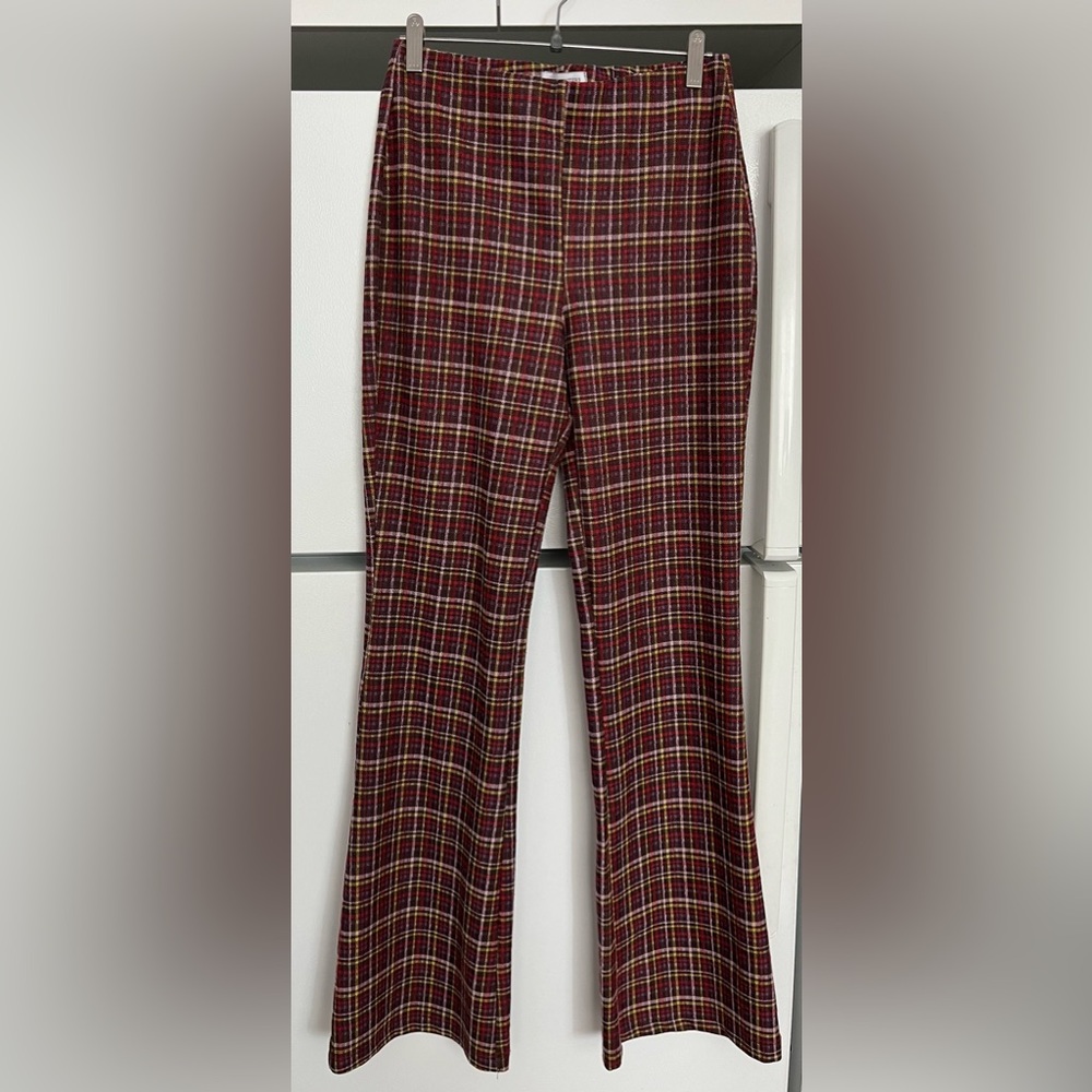 Urban outfitters flare plaid pants